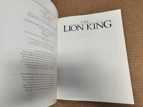 The Art of The Lion King Sotheby's New York February 11, 1995 & Auction - Picture 7 of 12