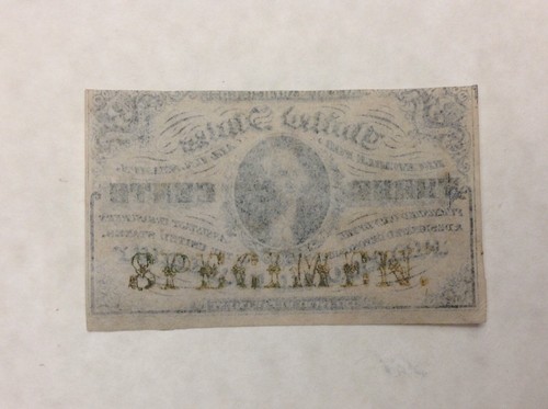 ~US FRACTIONAL CURRENCY SPECIMEN 3 CENTS -THIRD ISSUE FR 1227 SP DARK BACKROUND - Picture 2 of 2