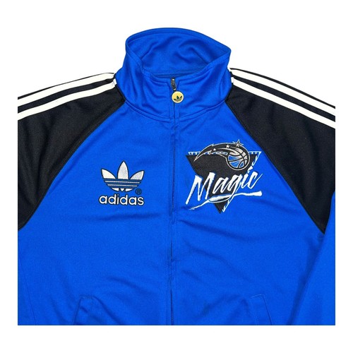 Y2K De Colección Adidas Trifolio NBA Orlando Magic Chaqueta de Pista Logotipos Cosidos Para Hombres Pequeña - Imagen 3 de 19