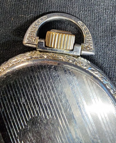 ANTIQUE WALTHAM RAILROAD POCKET WATCH Vintage Silver Probably 40's Roman Numeral - Picture 4 of 5