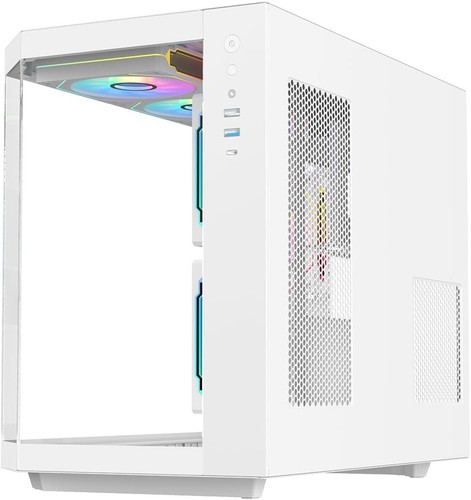 PC Gaming Case, MICRO ATX Mid, Dual Chamber - Type C, ARGB Options - IONZ APEX - Picture 16 of 24