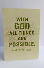 All Occasions Greeting Card, With God All Things Are Possible, Blank