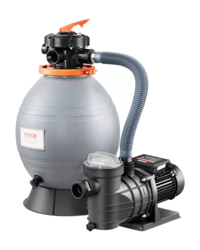 16 in Sand Filter Pump for Above Ground Swimming Pools 3/4 HP 3500 GPH Flow Rate