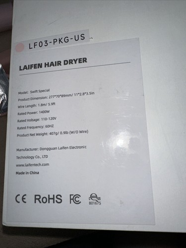 Sèche-cheveux Laifen Swift SE 200 millions négatif souff ionique rose -1 pièce jointe - Photo 11/11