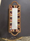 PAMPERED CHEF WOVEN SELECTIONS RECTANGULAR WICKER TRAY W/ SIMPLE ADDITIONS PLATE