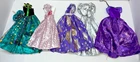 VTG 90's Lucky Brand Barbie sized Metallic Gowns 5 Dress Lot