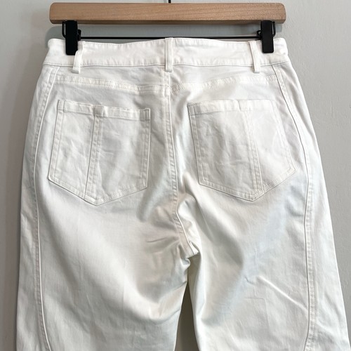 Peruvian Connection Women's 6 Slim Zip Pockets Button Ankle Pants White - Picture 8 of 10