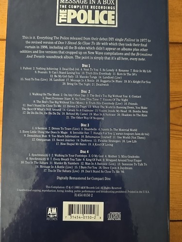 The Police Message in a Box 4 The Complete Recordings 4 CD Folleto Set Música - Imagen 6 de 11