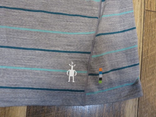 Smartwool Women's Gray/Green Striped Merino Wool Blend Short Sleeve Shirt Sz M - Picture 4 of 10