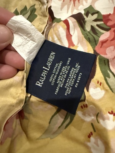 VTG RALPH LAUREN Sophie QUEEN Bed COMFORTER FLOWERS FLORAL Yellow Roses READ - 第 16/17 張圖片