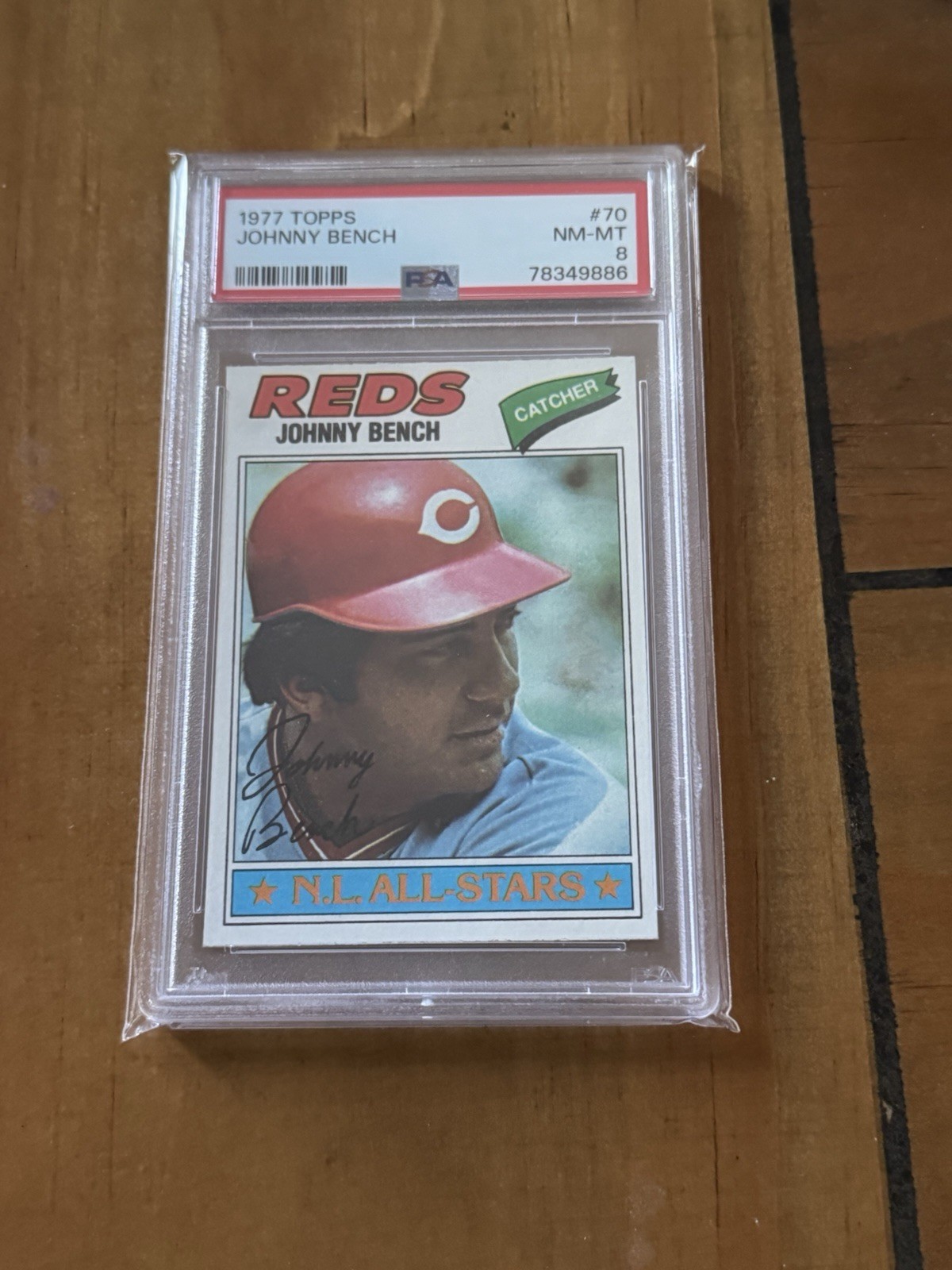 1977 Topps Johnny Bench PSA 8