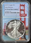 2019-S $1 SILVER AMERICAN EAGLE Golden Gate Br. NGC PF70 Early Releases : 06402