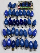 Vintage C9 38 Outdoor Christmas Blue Bulbs - Tested - Various Brands  Shades