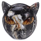  Cat Figurine: Resin Animal Figurine - Miniature Cat Head Statue For Desk