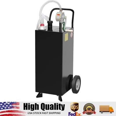 #ad 30 Gallon Fuel Caddy Fuel Storage Tank Gasoline Diesel Fuel Container with Pump $167.99