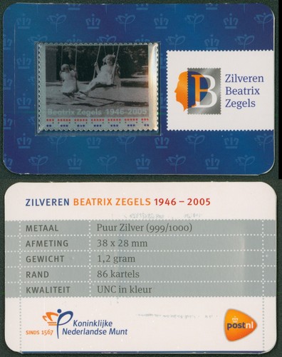 Netherlands: Stamp Replica Set silver 2005 (Queen Beatrix) - Bild 3 von 16