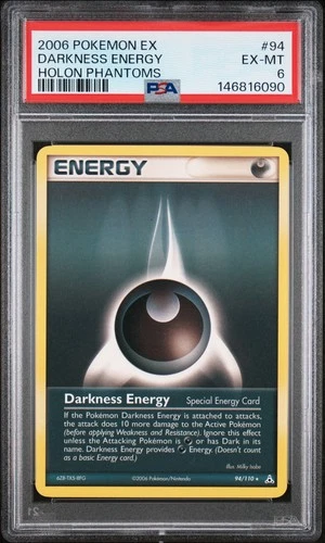 2006 POKEMON EX HOLON PHANTOMS #94 DARKNESS ENERGY PSA 6