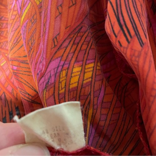 Vintage Cache women’s tie front silk blouse 70s feather print size medium - Picture 9 of 9
