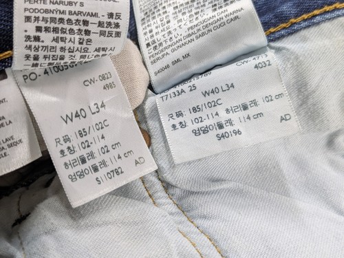 ¡LOTE 4!🚨De colección Levi's 501 Pantalones de mezclilla con botones para hombre 40x34 rojos con lengüeta Retro - Imagen 8 de 22