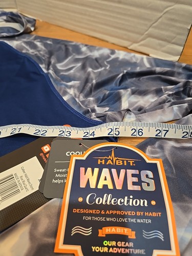 Sudadera con capucha Habit Waves Collection Sun para hombre XL UPF-50 playa surf peces paisaje nueva con etiquetas - Imagen 9 de 13