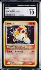 2007 POKEMON SECRET WONDERS,  HOLO #4/132 ENTEI CGC 10 GEM MINT