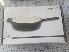 NEW GENUINE BergHOFF Neo 3.8-Qt. Cast Iron Sauté Pan Black