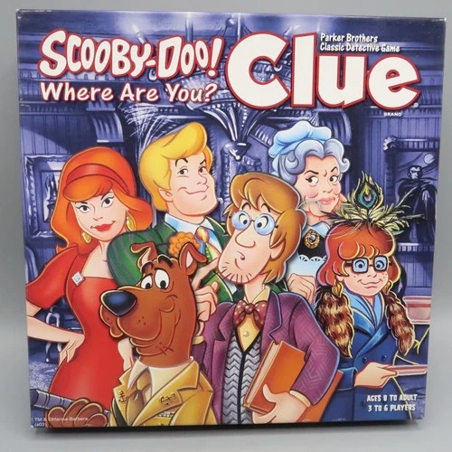 CLUE Scooby Doo Where Are You? Board Game 2003 Vintage Parker Brothers Ages 8+