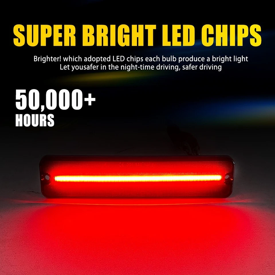 Par de guardabarros trasero señal LED lateral marcador rojo para luz camioneta Jeep J20 1974-1987 Foto 4 de 4