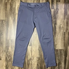 Rhone Commuter Slim Pants Men's Size 34 Gray Slash Pocket Straight Performance