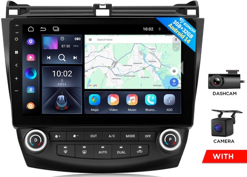 Apple CarPlay Android 14 Car Stereo Radio GPS Navi FM For 2003-2007 Honda Accord - Picture 23 of 26