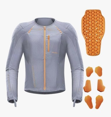 DUHAN Motorcycle Shirt Mesh Motorcycle Jacket Men with CE Level 2 Armor XL