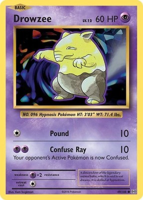 Drowzee 49/108 XY - Evolutions LP-NM Pokemon TCG
