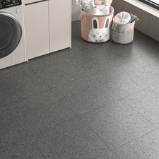 12"x12" 36 Tiles Gray Self Adhesive Floor Tiles Peel and Stick Waterproof Lin...
