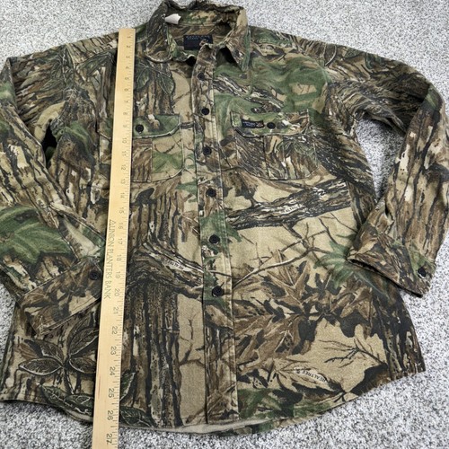 Vintage Rattlers Brand Shirt Mens Medium Realtree Camo Flannel Hunting USA 90s - Picture 6 of 13