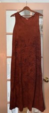Vintage 90’s Dress Mary Dee Boho Cotton Sleeveless Maxi Earthy Colors Aztec