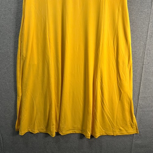 Vestido midi de punto líquido Susan Graver Every Day Petite amarillo cañón, pequeño pequeño - Imagen 6 de 13