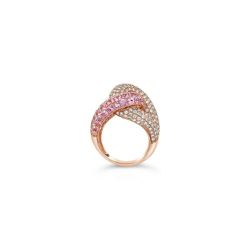 Anillo LeVian Oro Rosa 14K con Zafiro Rosa de 4,81 Quilates y Diamantes Vainilla Foto 3 de 4