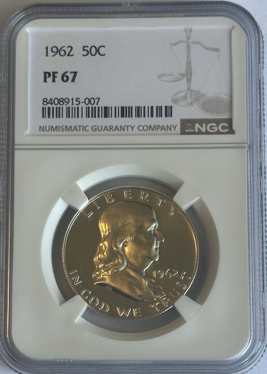 Proof PR 67 Graded 1962 Franklin Half Dollars (1948-1963) for sale