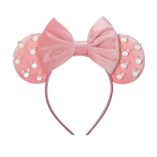 Eissya Minnie Ears Headband, Fashion Headband, Hairtie (Pink-Pearl, Medium) - Bild 1 von 5