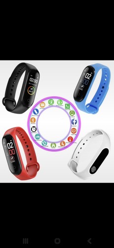 Bracelet Montre Connectée + 3 Bracelets Interchangeables Neufs