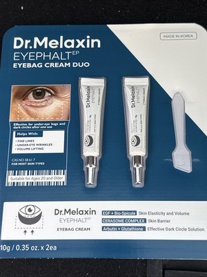 Dr. Melaxin Eyephalt Eyebag Cream Duo .35 Oz X 2 Dark Circles Solution NIB