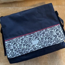 Crop In Style Floral Craft Scrapbook Organizer Tote Bag Carrying Strap 17x14x7