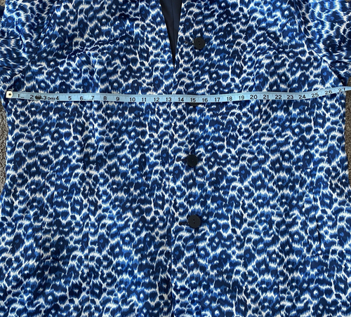 Dennis Basso 2X Wende Trenchcoat dunkelblau Leopardenmuster bis feste Jacke - Bild 12 von 16