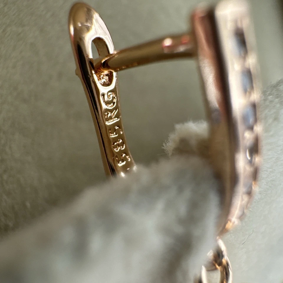 14ct Rolled Gold Bonded Ball Drop Earrings – 26mm Length – Hypoallergenic 3.8g - Image 3 of 4