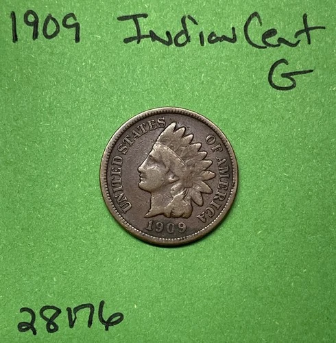 1909 Indian Head Cent / Penny 1c GD Good
