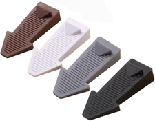 4Pcs Anti Slip Rubber Doors Stoppers for Door Bottom on Floor, DoorStopper Wedge