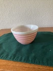 Vintage PYREX Pink Rainbow Stripes #401 1 1/2 Pint Mixing Bowl Ovenware - Read