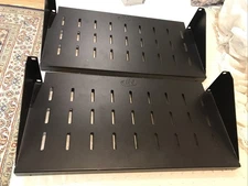 NavePoint 2U Mount Rack Shelves for 19-inch Racks, Vented  10" Deep (SET OF 2)