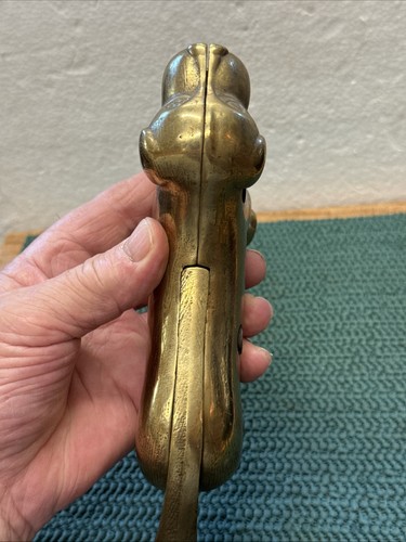 Vintage 3 Lb Solid Brass Saint Bernard Labrador Dog Nut Cracker Numbered On Paw - Foto 4 di 13