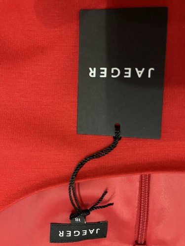 Jaeger Womans red Dress Brand New With Tags . Size 18 Stunning Dress .unworn. - Picture 3 of 6
